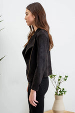 Camille Faux Suede Moto Jacket