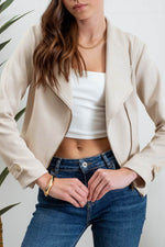 Camille Faux Suede Moto Jacket