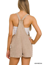 Offline Washed Knot Overall Shorts
