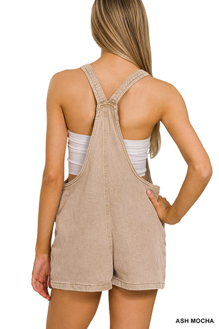 Offline Washed Knot Overall Shorts