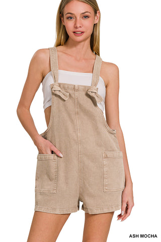 Offline Washed Knot Overall Shorts