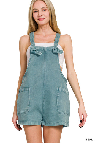 Offline Washed Knot Overall Shorts