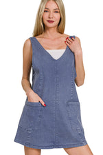 Sunset Stroll Denim Overall Dress
