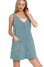 Sunset Stroll Denim Overall Dress
