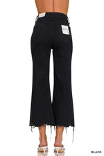 River Distressed Flare Cropped Pant