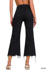 River Distressed Flare Cropped Pant