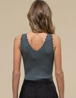 Adelle Scalloped Edge Knit Tank