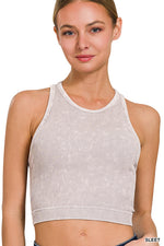 Fierce High Neck Built-in Bra Top
