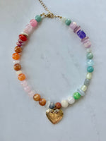 Heartland Locket Beaded Necklace