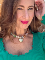 Heartland Locket Beaded Necklace