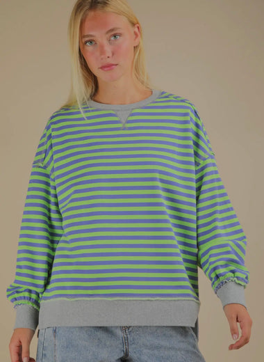 Driftline Stripe Knit Oversized Top