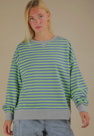 Driftline Stripe Knit Oversized Top