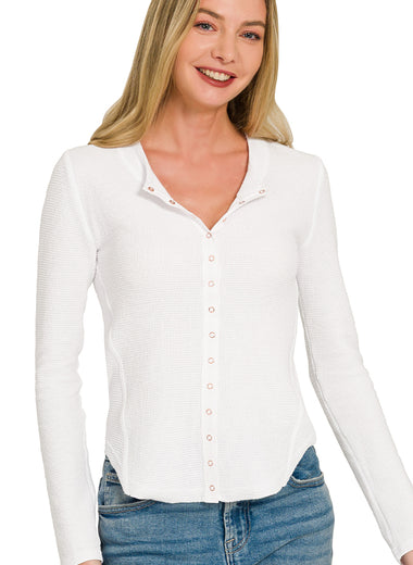 Cozy Day Snap Button Shirt