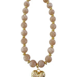 Bold Heart Beaded Charm Neckace