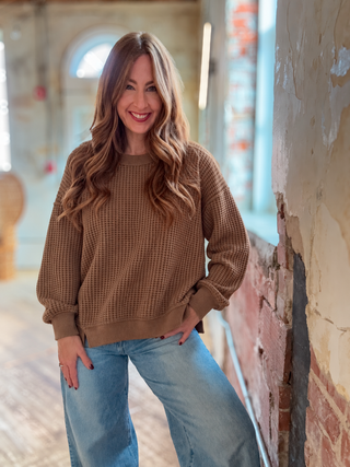 Brunch Club Waffle Pullover