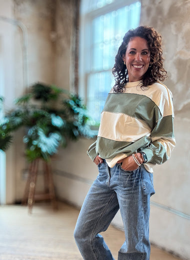 Chicago Long Sleeved Contrast Top