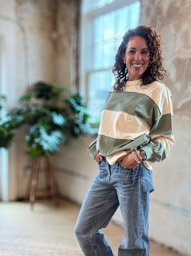 Chicago Long Sleeved Contrast Top