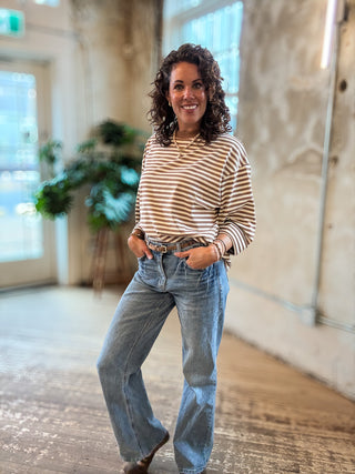 Seattle Stripe Long Sleeve Top