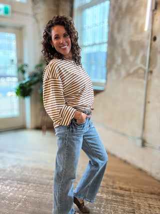 Seattle Stripe Long Sleeve Top