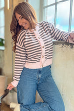 Sunday Edition Stripe Cardigan