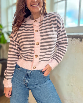 Sunday Edition Stripe Cardigan