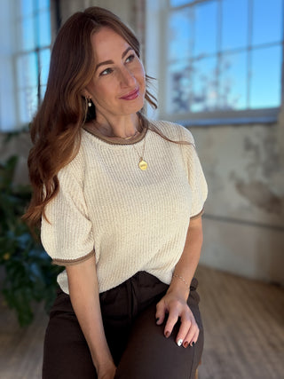 Sweet Talk Puff Sleeve Knit Sweater