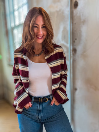Ellis Stripe Cardigan