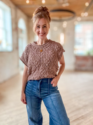 Elara Knit Short-Sleeved Sweater
