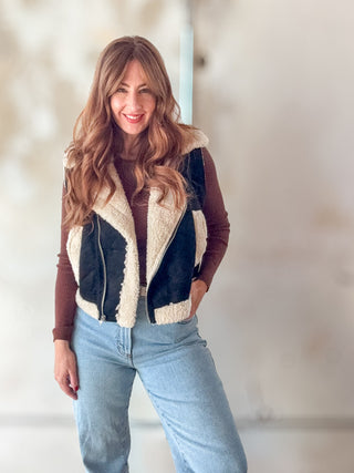Olein Faux Suede  Vest