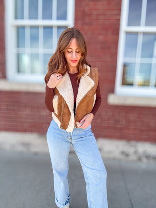 Olein Faux Suede  Vest