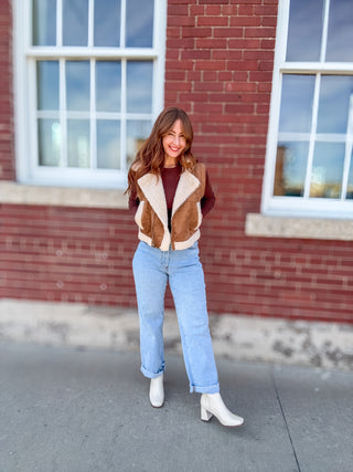 Olein Faux Suede  Vest