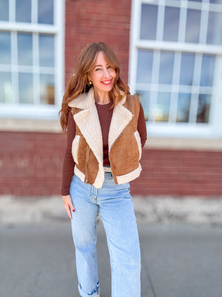 Olein Faux Suede  Vest