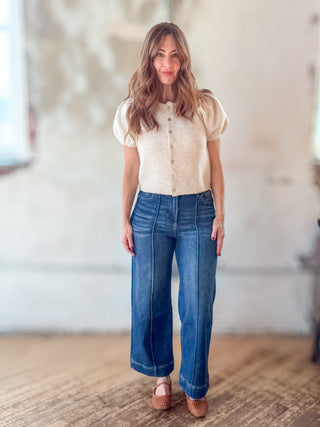 The Blue Hour Pintuck Cropped Jean
