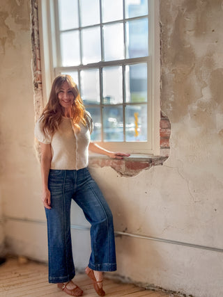 The Blue Hour Pintuck Cropped Jean