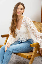 Laurel Lace Botton Top