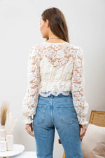 Laurel Lace Botton Top