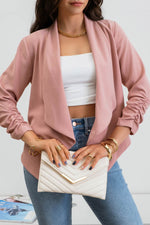Mae Ruched 3/4 Sleeve Blazer