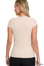 Basic Betty Interlock Stretch Short Sleeve Shirt