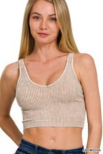 Fierce Luxe Washed Ribbed Tank
