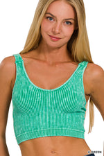 Fierce Luxe Washed Ribbed Tank