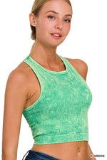 Fierce High Neck Built-in Bra Top