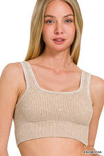 Fierce Luxe Ribbed Washed Padded Bra