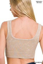 Fierce Luxe Ribbed Washed Padded Bra