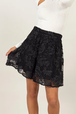 No Filter Needed Lace Zippered Skirt