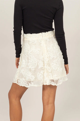 No Filter Needed Lace Zippered Skirt