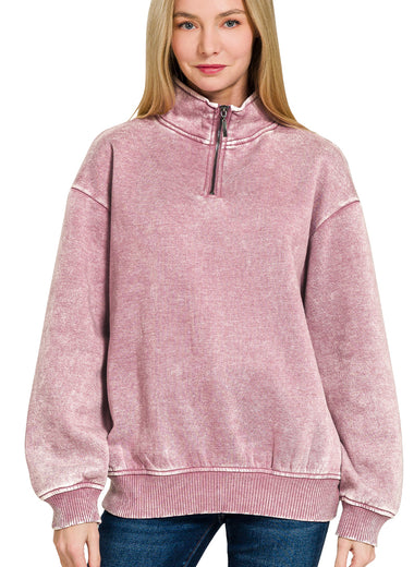 Soft Echo Zipper Crewneck