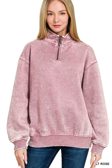Soft Echo Zipper Crewneck
