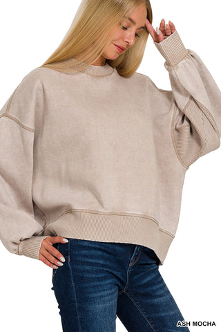 Echo Acid Wash Pullover Crewneck