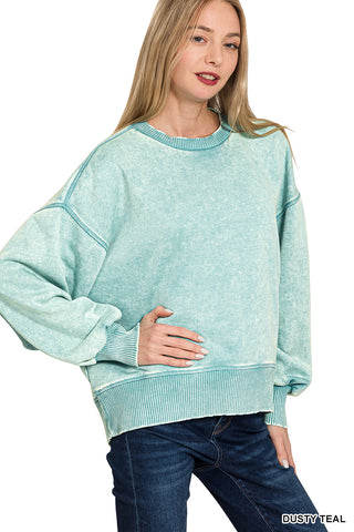 Echo Acid Wash Pullover Crewneck