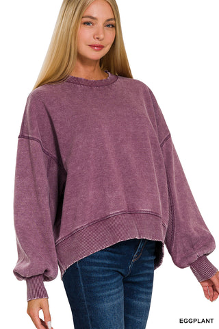 Echo Acid Wash Pullover Crewneck